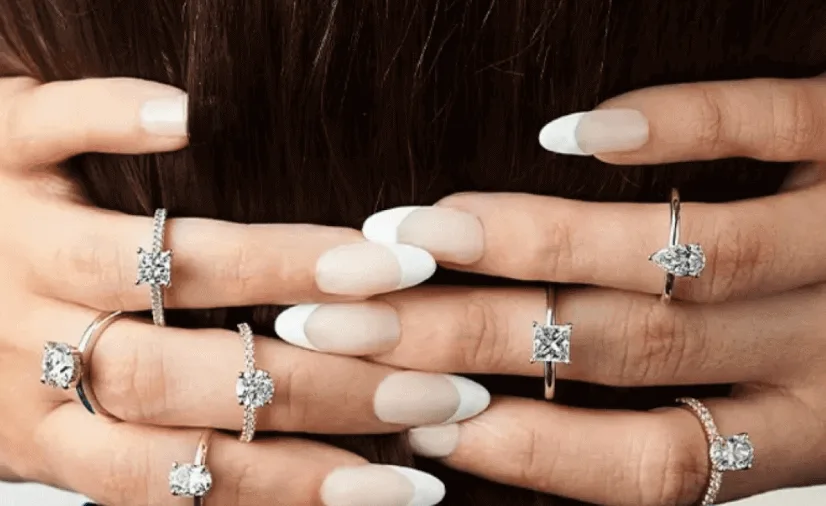 Design cheap beautiful rings worn hands behind head